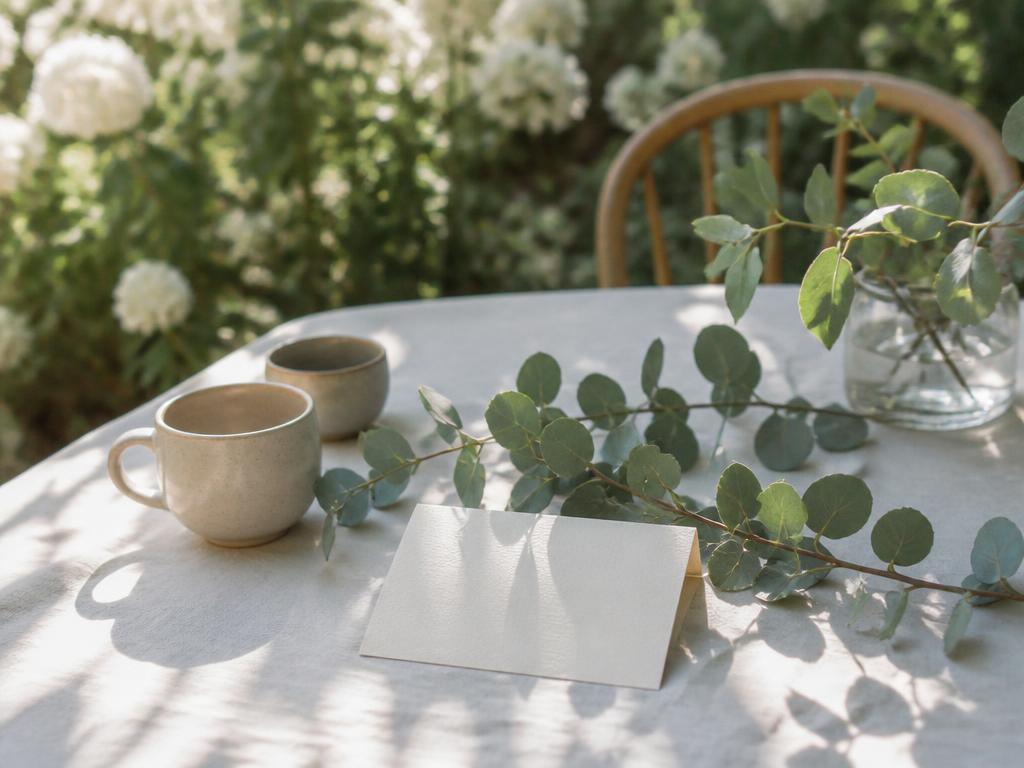 Garden style keepsake card mockup